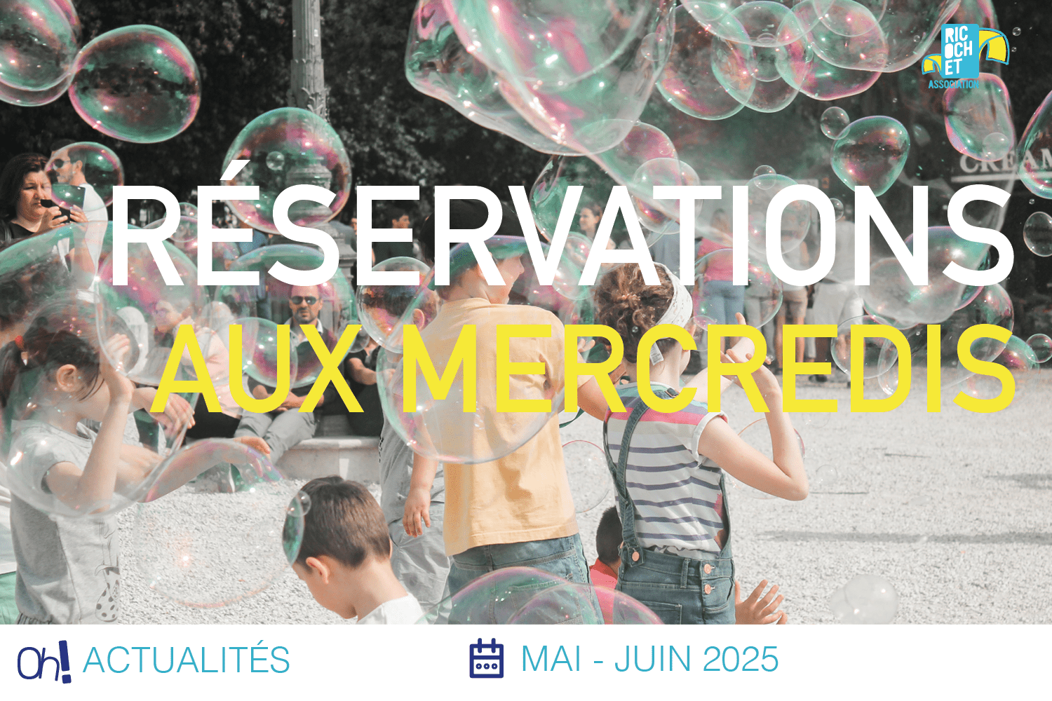 Lire la suite à propos de l’article Réservations aux Mercredis de mai à juin 2025